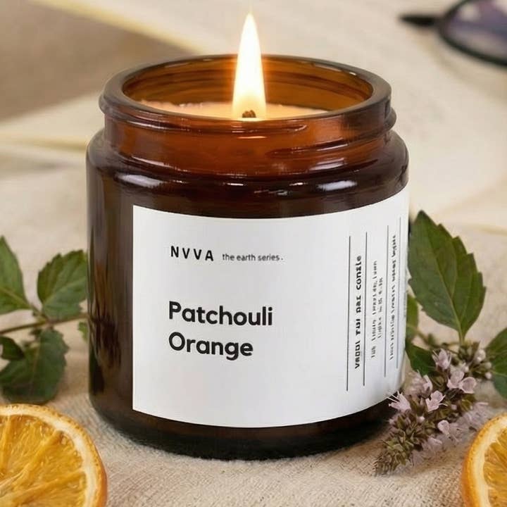 Bio-Sojakerze mit Orange & Patchouli für den Großhandel von NAVA