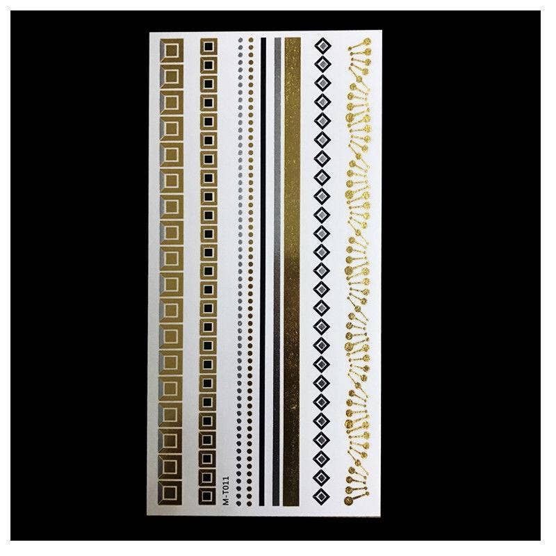 My Wholesale Warehouse - Wholesale Temporary Tattoo - Love Island Inspired Summer Festival and Beach Holiday Metallic Tattoos17