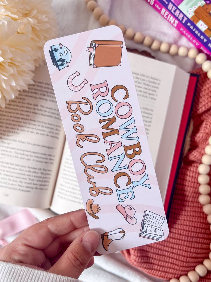 Cowboy Romance Book Club Bookmark | Handmade Bookmarks for wholesale by Bumblebry Designs