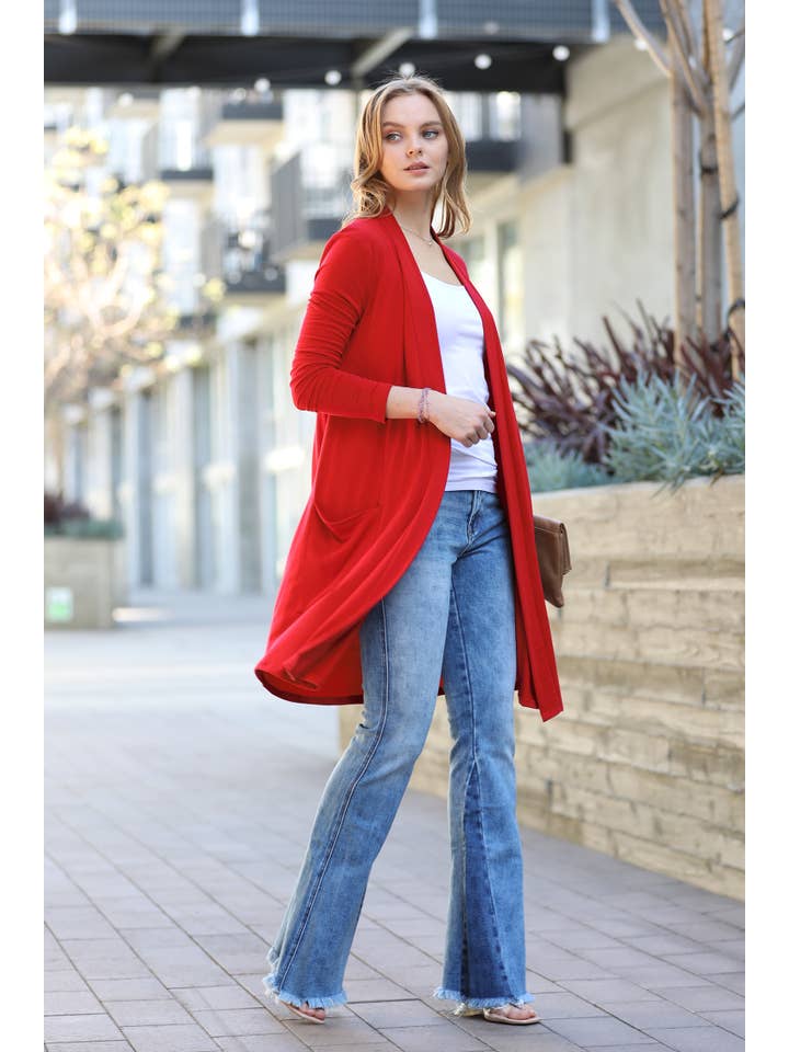 42POPS - Wholesale Cardigan - Women's - ",,...._ Open cardigan w/ slouchy pockets22