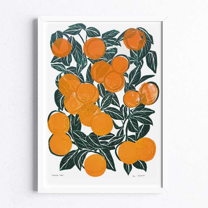 Orange Tree Print for wholesale by Martha Duncan Studio
