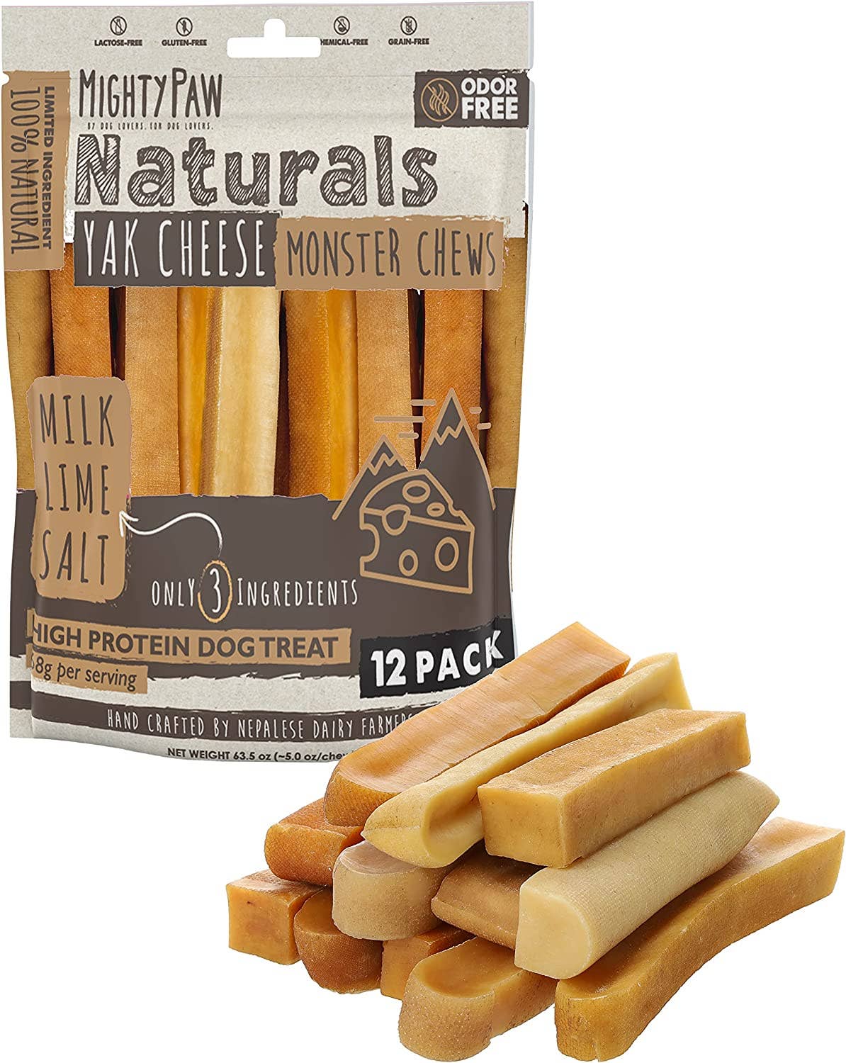 Mighty Paw - Vente Friandises – chien - Mâchouilles naturelles au fromage de yak pour chiens29