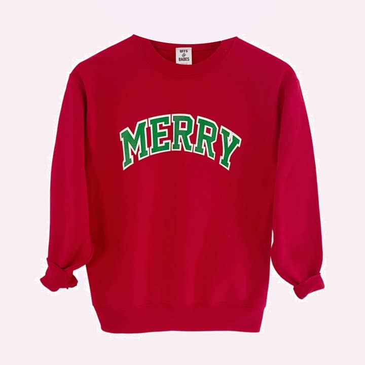 MERRY SWEATSHIRT ♡ jeugdtrui met merry print voor wholesale door BFFS & BABES