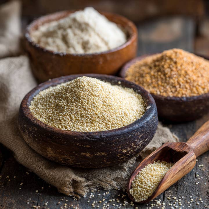 Freshly Ground Organic Gluten Free Baking Flour Blend with Millet, Sorghum, Brown Rice & Potato Starch – Ideal for Cookies, Biscuits & Scones 1 lb (16oz) for wholesale by Lilacs and Lemons Farmhouse Bakery