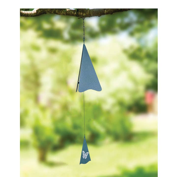 Triangle Wind Bell - Butterfly for wholesale by Manual Woodworkers and Weavers, Inc.
