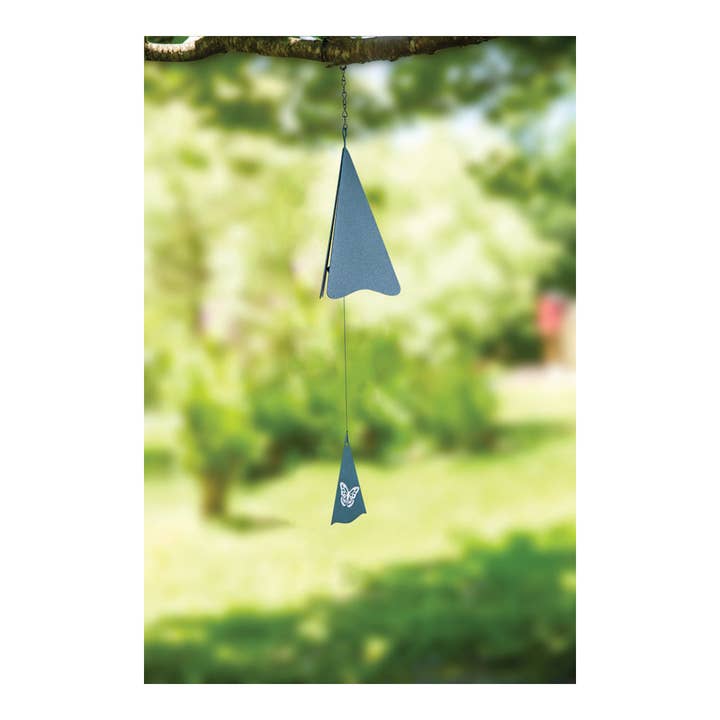 Triangle Wind Bell - Butterfly for wholesale by Manual Woodworkers and Weavers, Inc.