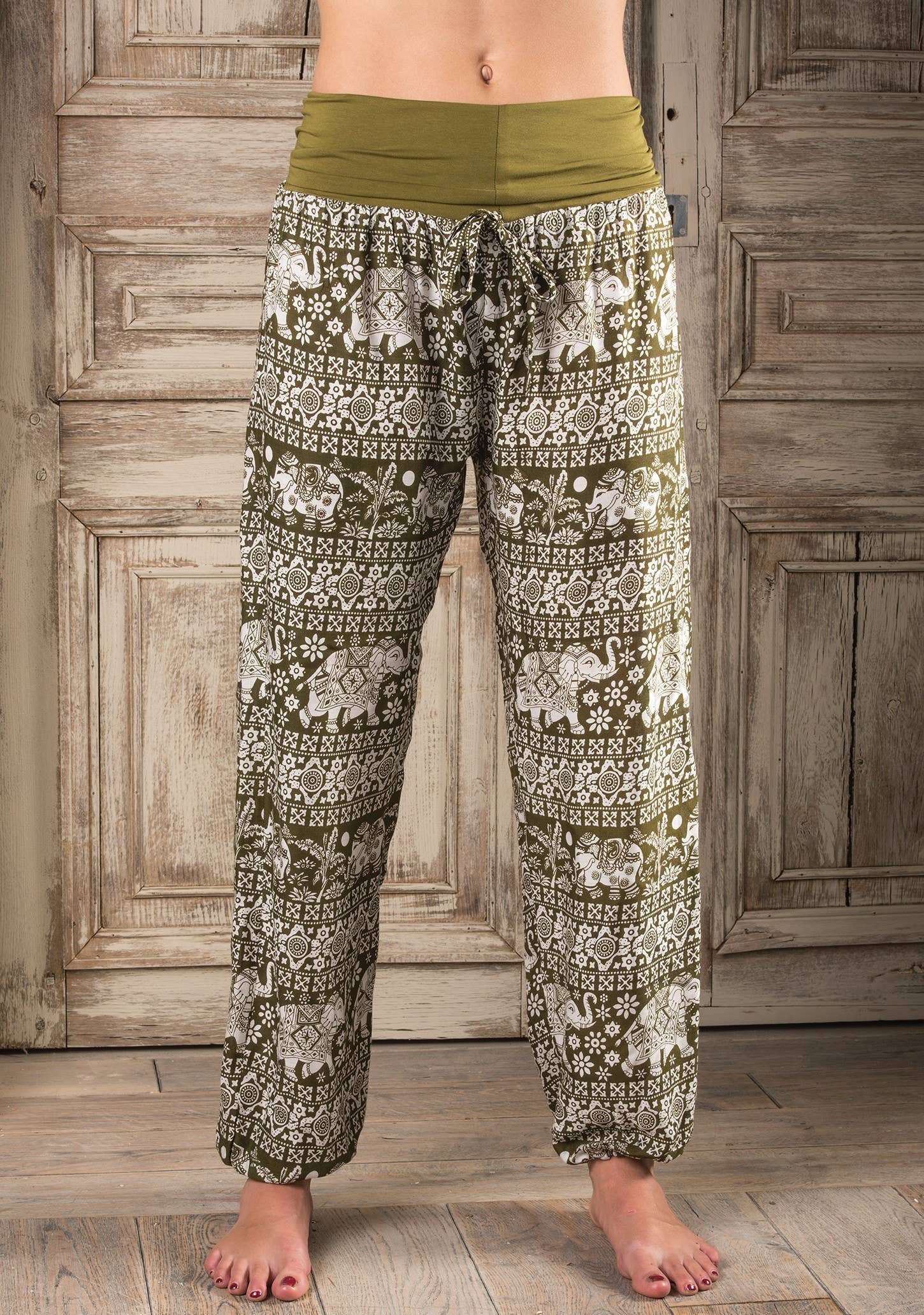 Namaste - Wholesale Pants - Women's - Elephant Print Yoga Trousers0