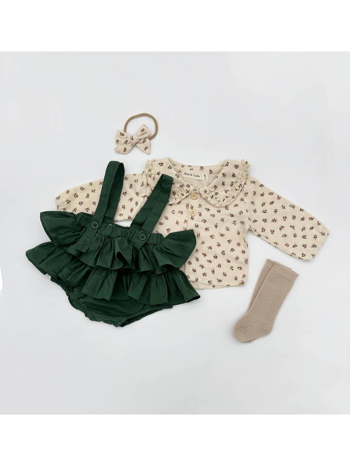 OLIVE & CRADLE - Wholesale Dress Set - Baby - baby girls Holiday Christmas dressy Outfit| Pepper 3pc set