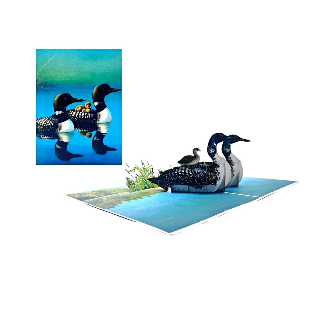 Wonder Paper Art - Wholesale Gewone wenskaart - Loon Familie Pop-up Kaart1