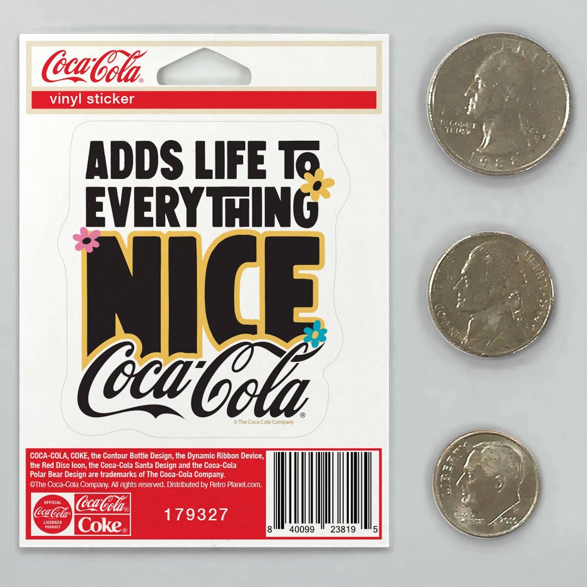 RetroPlanet - Wholesale Phone & Laptop Stickers - Coca-Cola Adds Life to Everything Mini Sticker 20 ct2