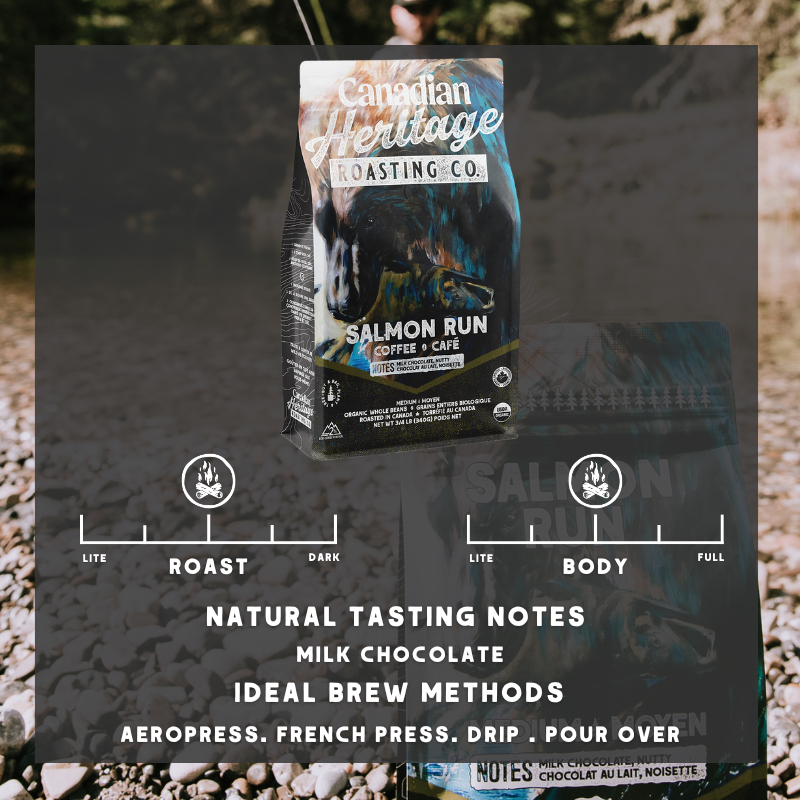 Canadian Heritage Roasting Company - Venta al por mayor Café en grano - Salmon Run - Café orgánico (MED)2