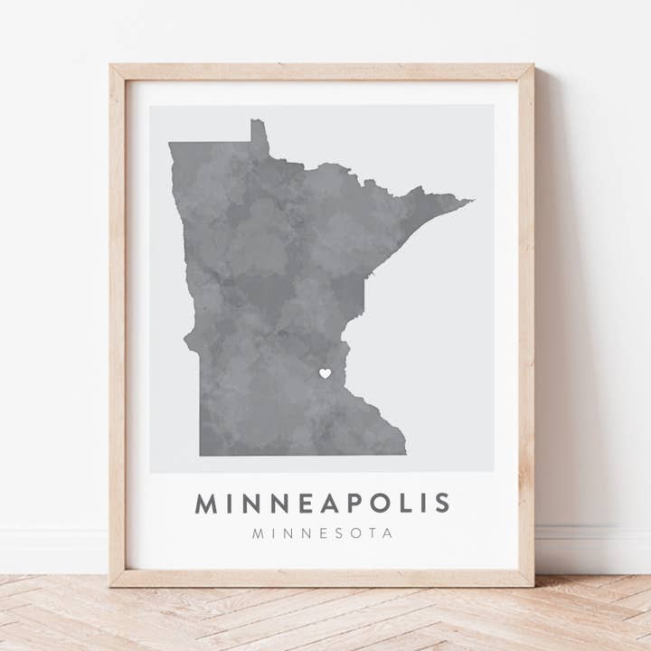Minneapolis, Minnesota Visualizza mappa per la vendita all'ingrosso da parte di Backstory Map Co.