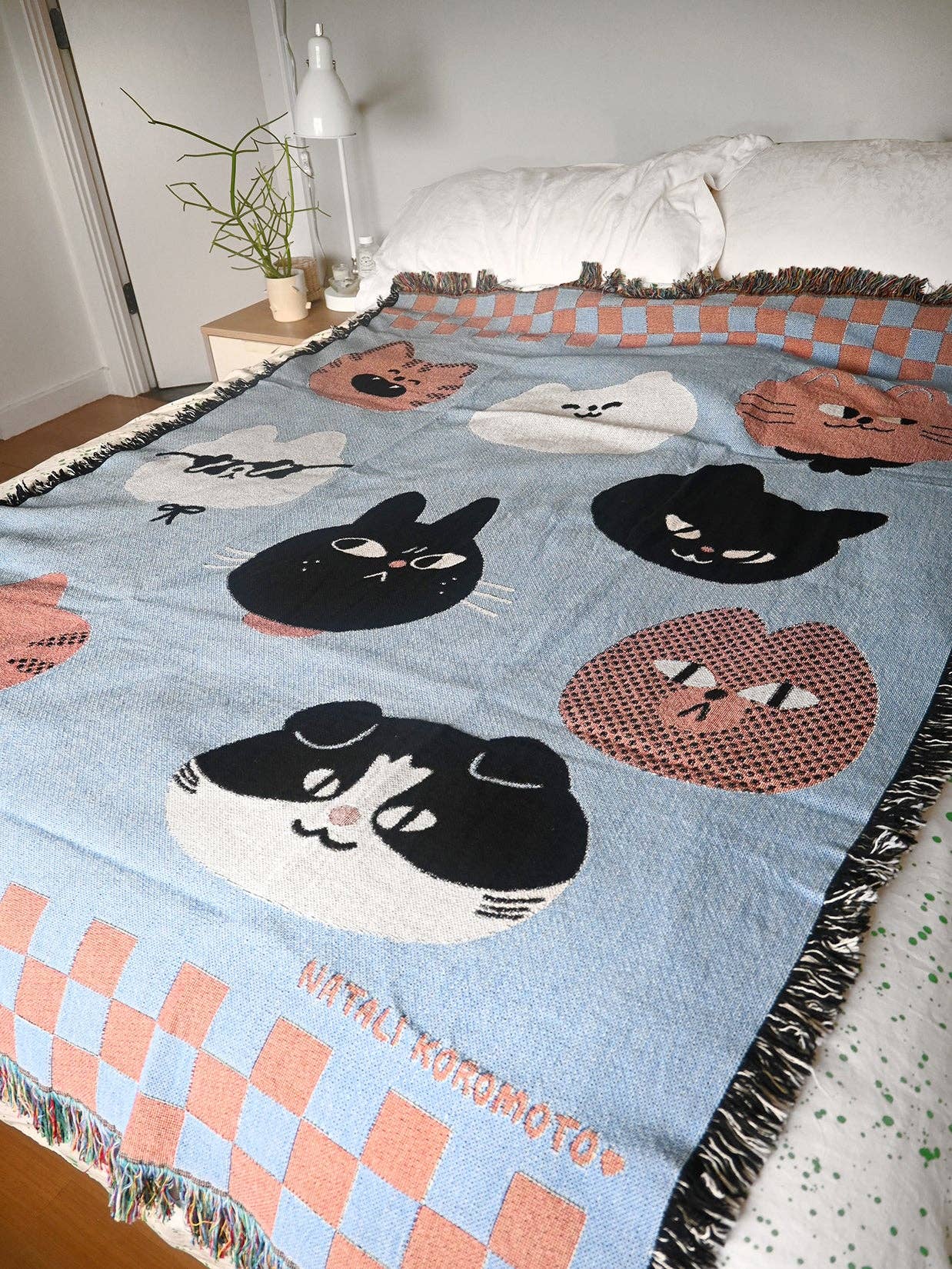 Natali Koromoto - Venta al por mayor Mantas de sofá - Manta «CATS»1