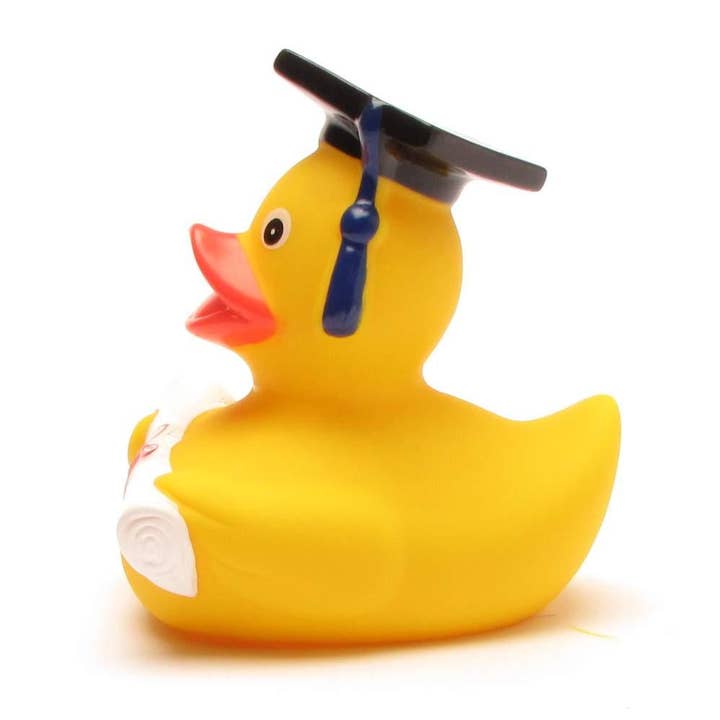 Duckshop – Großhandel Badespielzeug – Baby – Badeente Akademiker - Gummiente