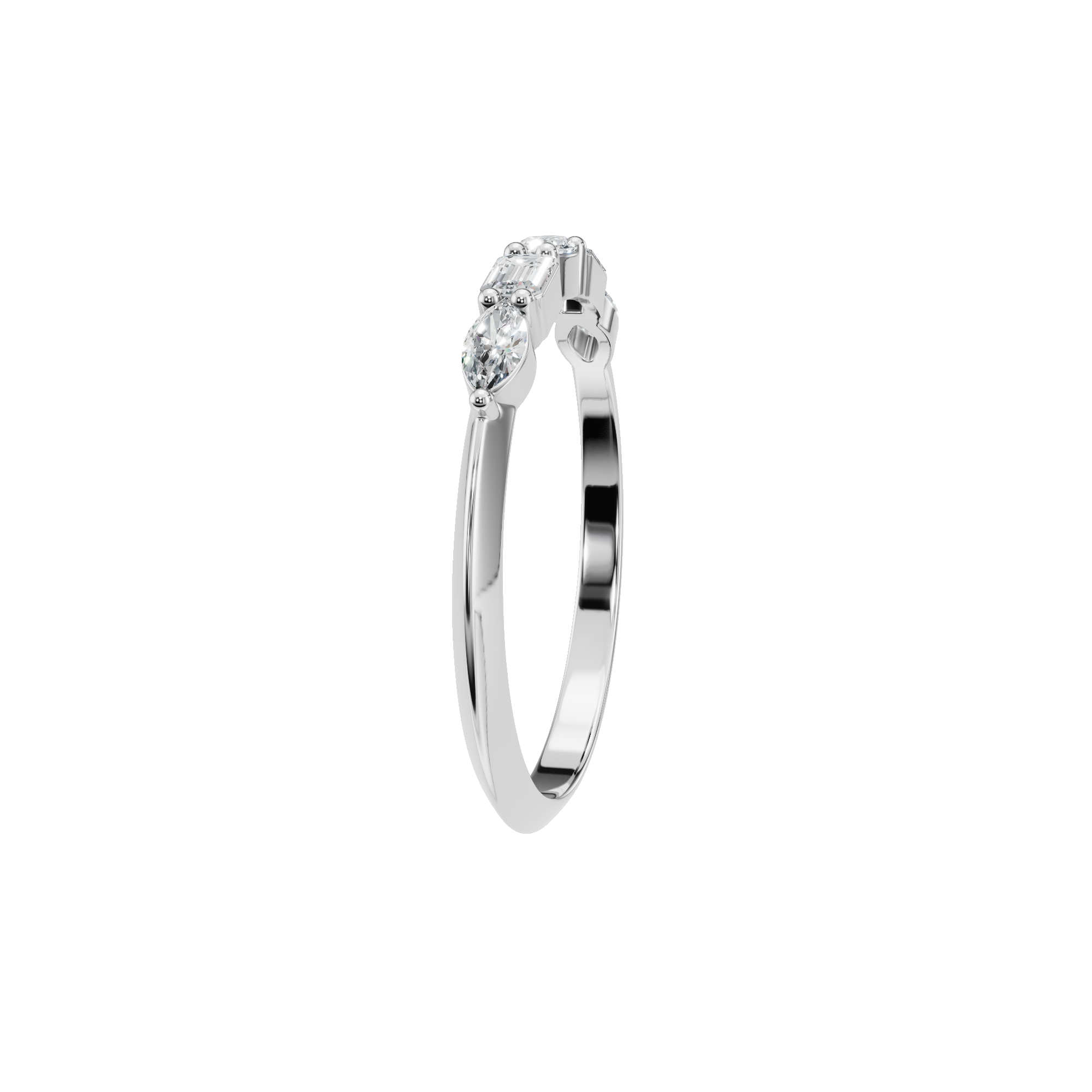 PureYou Jewelry - Vente Alliances/bagues de mariage - Bague Éternité en Or 14k avec Diamants, Bague Statement Unique5