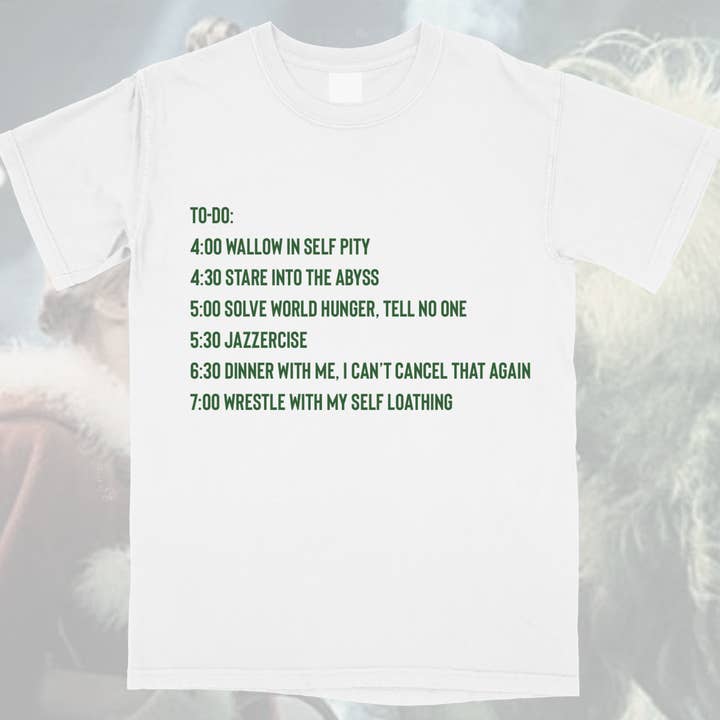 Letters and Lucy – wholesale Screen printed t-shirt – Women′s – Grinch To-Do List Tee Shirt