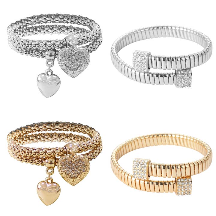 Hartbedel & Armband met Kristalaccent 84359V 84488 84408 voor wholesale door Oblige by G