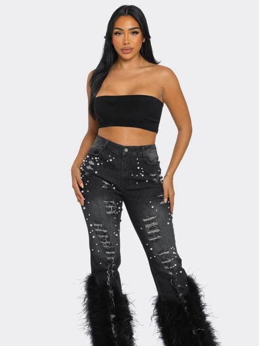 DAMESMODE DENIM JEANS voor wholesale door By Claude