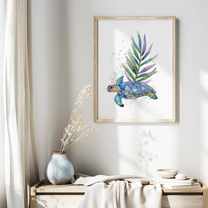 Impressão artística da tartaruga marinha por atacado de M Design Studio Gifts