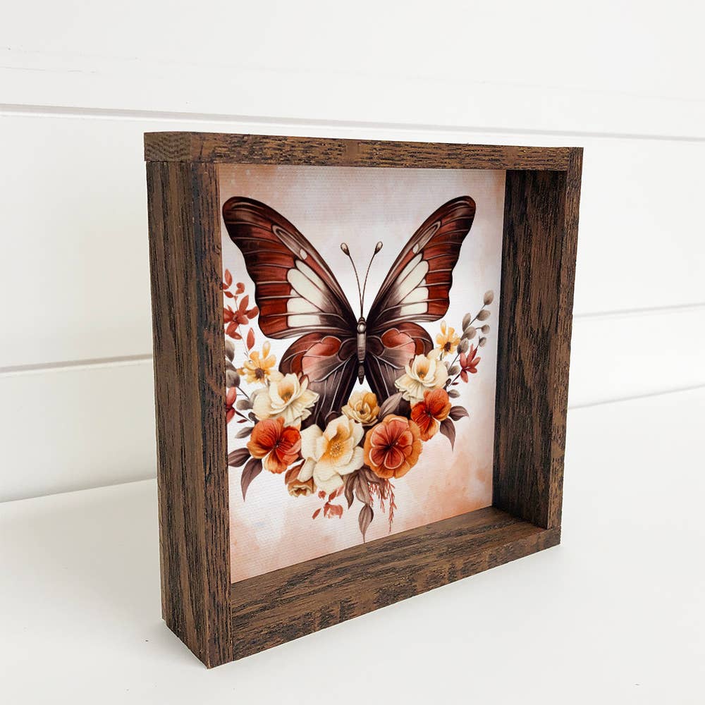 Hangout Home - Wholesale Sculpture - Set of 6 Butterflies and Flowers Wood Signs Assortment Art4