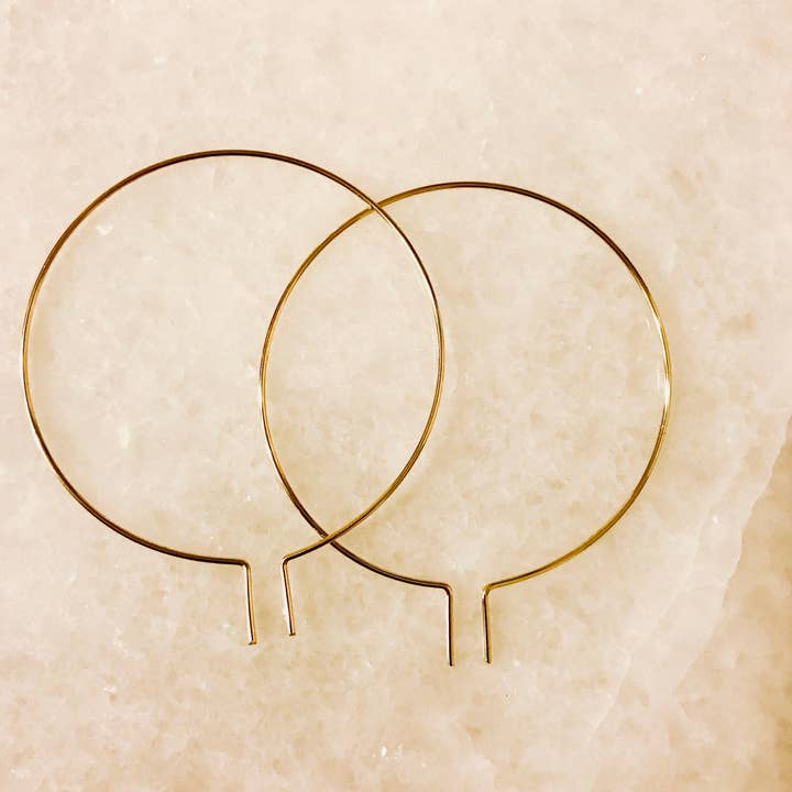 Stark large open threader hoops for wholesale by Ninotchka