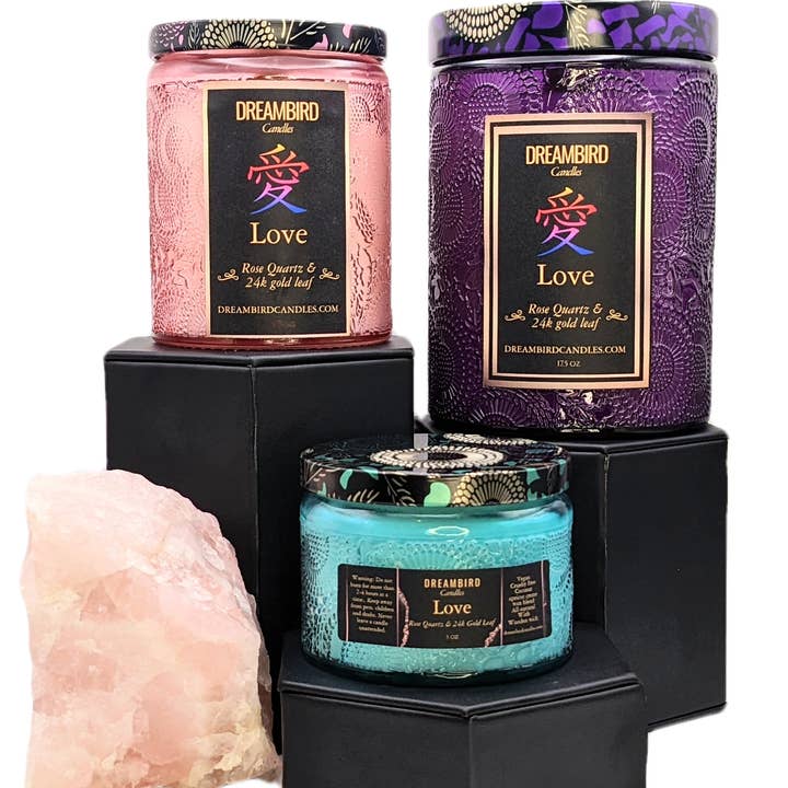 Candela Tropical Paradise Dreambird Collezione «Love» per la vendita all'ingrosso da parte di DREAMBIRD Candles
