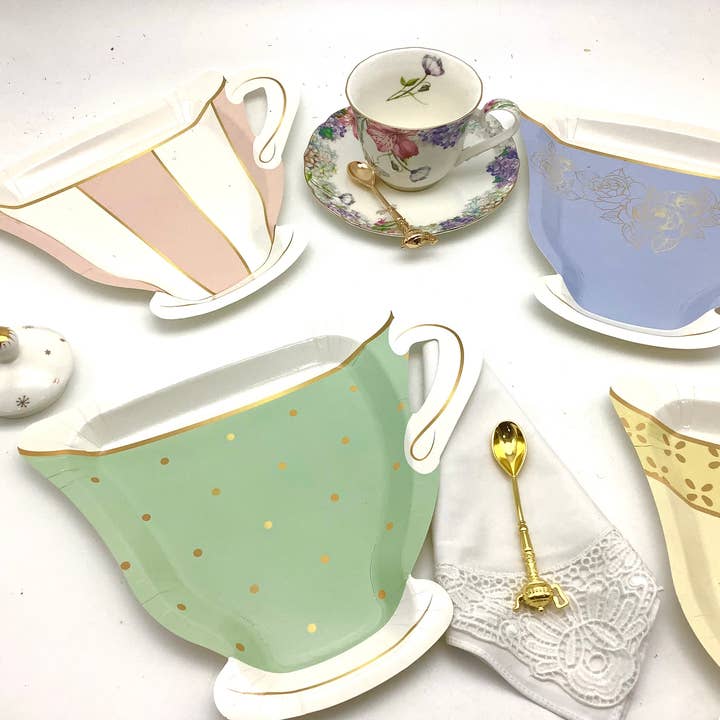All Little Cute Things - Wholesale Disposable plate - Vintage Teacup Shaped Plates for Tea Party Plates5