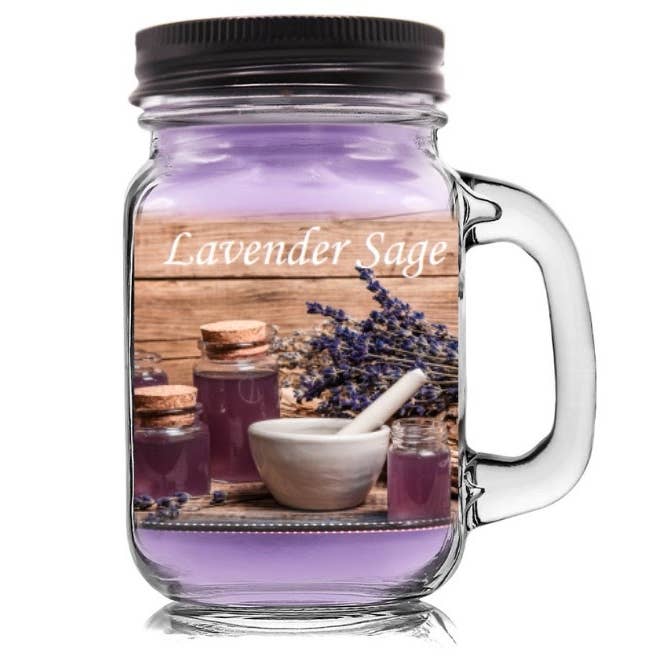 Lavender Sage 100% Soy Wax Candle for wholesale by Mountain Kettle
