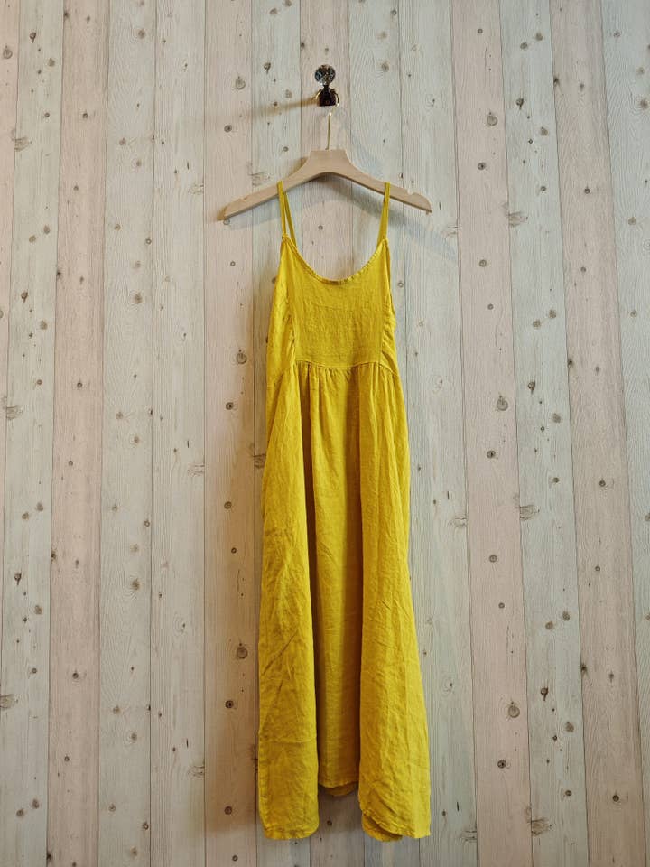 Linen & More - Wholesale Dress - Women's - REF 33195 100% LINEN STRAPPY DRESS
7