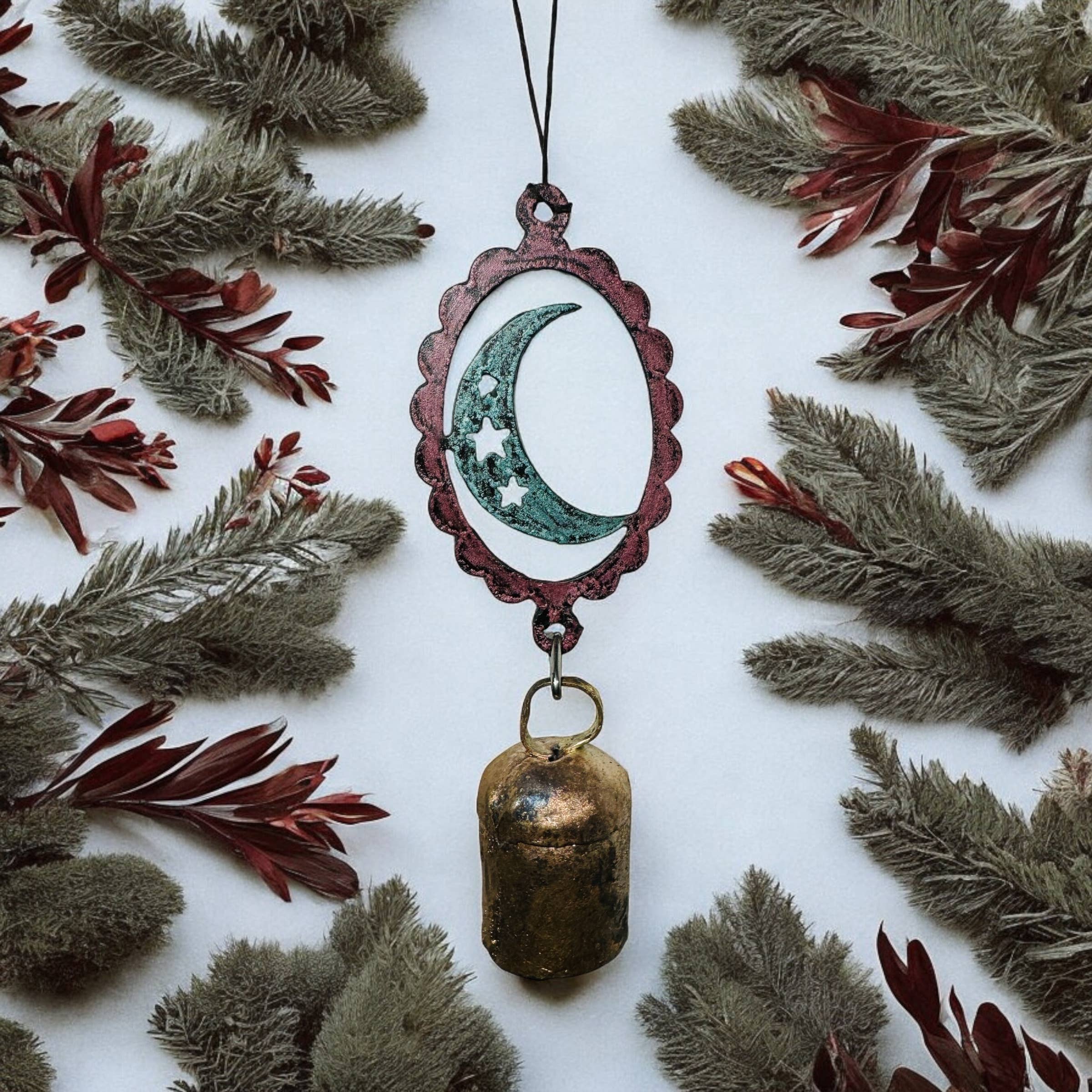 Whimsies - Wholesale Ornament - Maanornament met windgong – schattig cadeau voor tuin en auto4