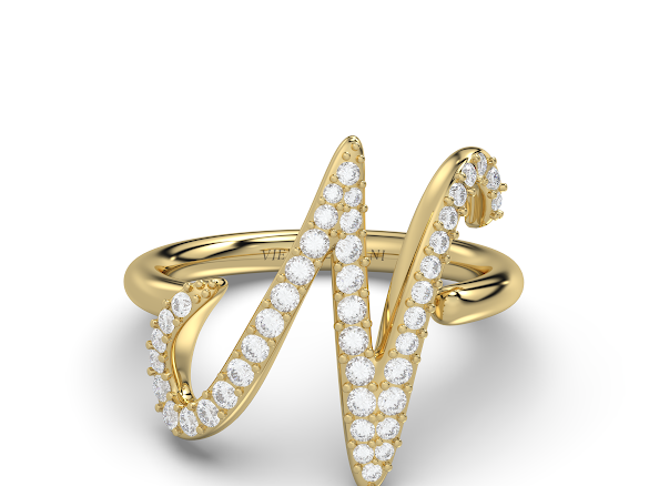 Vienna Domani Jewelry - Wholesale Multi-Stone Ring - Iced Initial Ring6