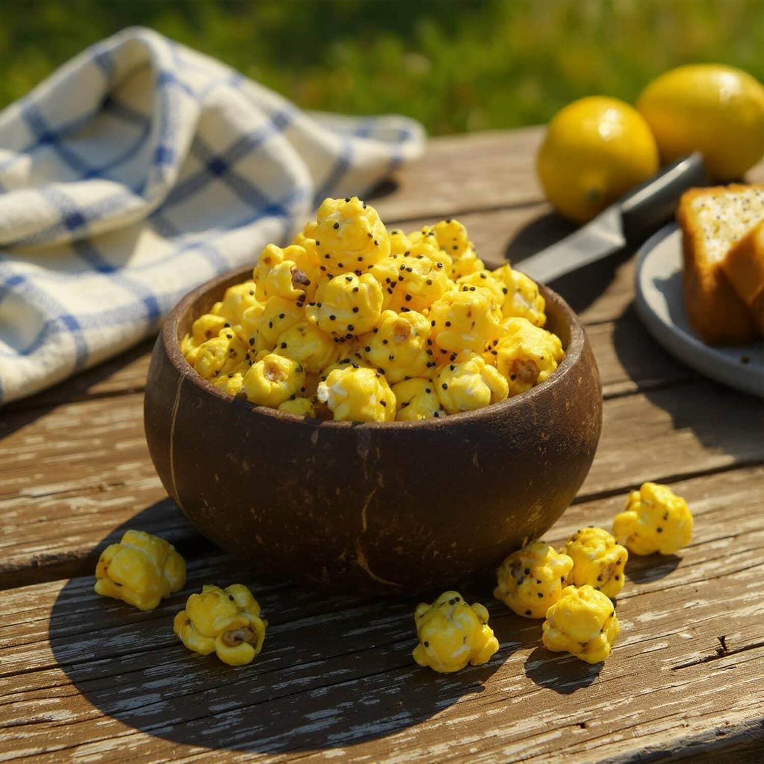 Popinsanity Popcorn & Confections - Wholesale Popcorn - Lemon Poppy Gourmet Popcorn - Large Family Bag, Vegan Kosher1