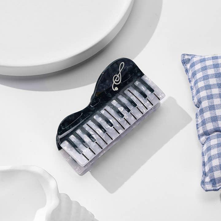 SoapElenGlen - Vente Pince à cheveux – femme - Piano Note de Musique Colorée - Pince à Cheveux Inspirée