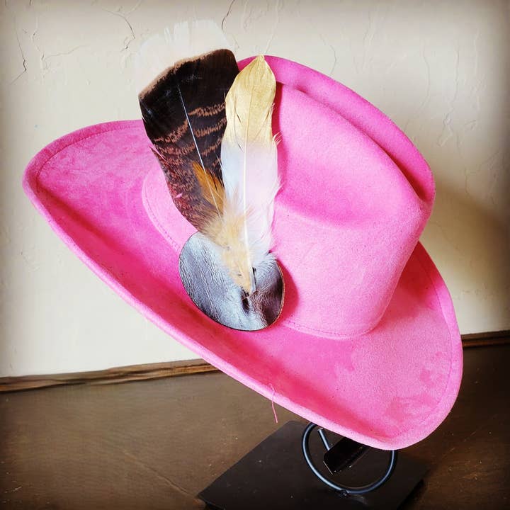 **Turkey & Gold Feather Hat Band (Band Only) 983s for wholesale by The Jewelry Junkie