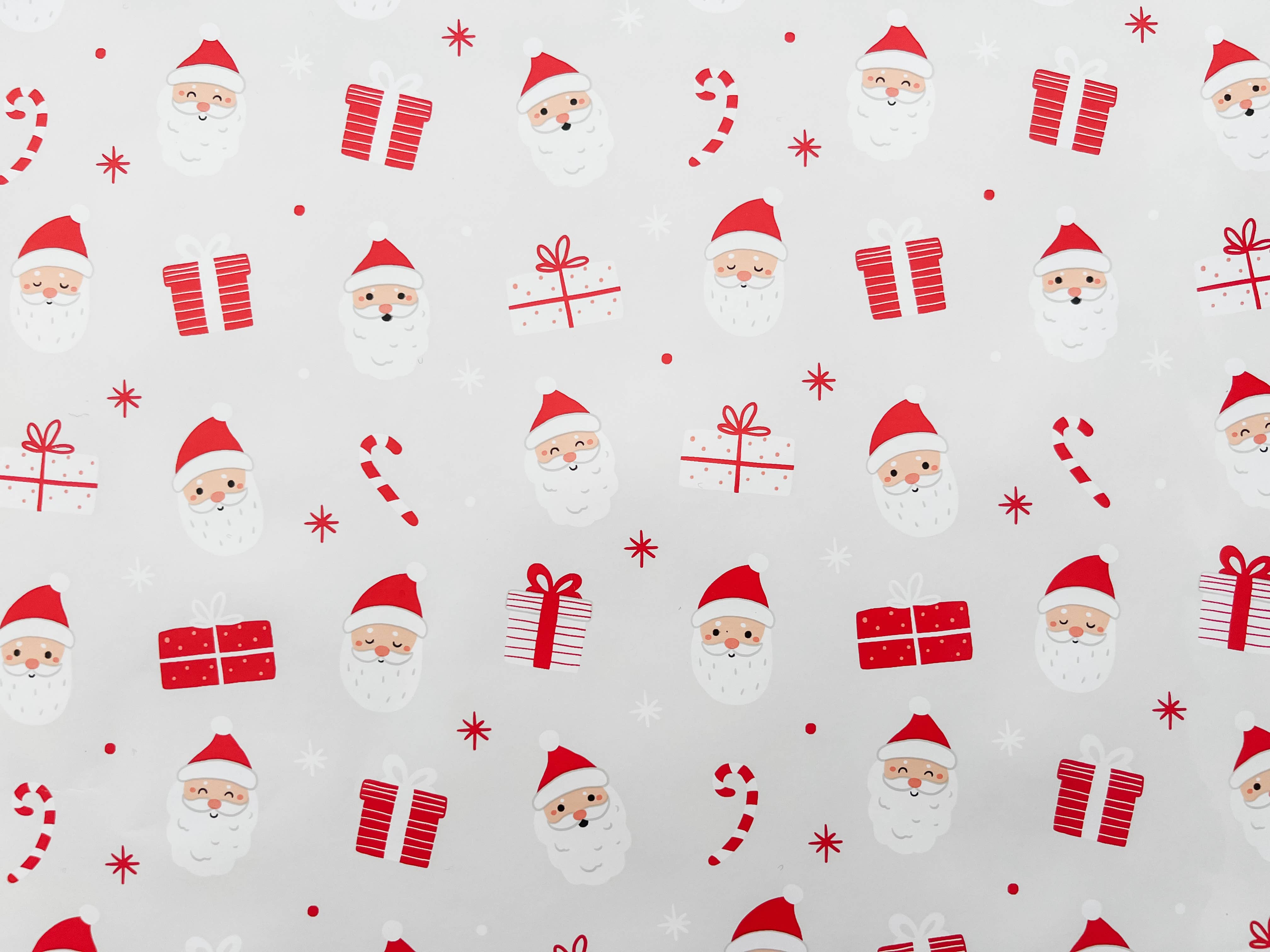 Trim & Twine - Wholesale Wrapping Paper Roll - Santa Christmas Wrapping Paper Roll 1