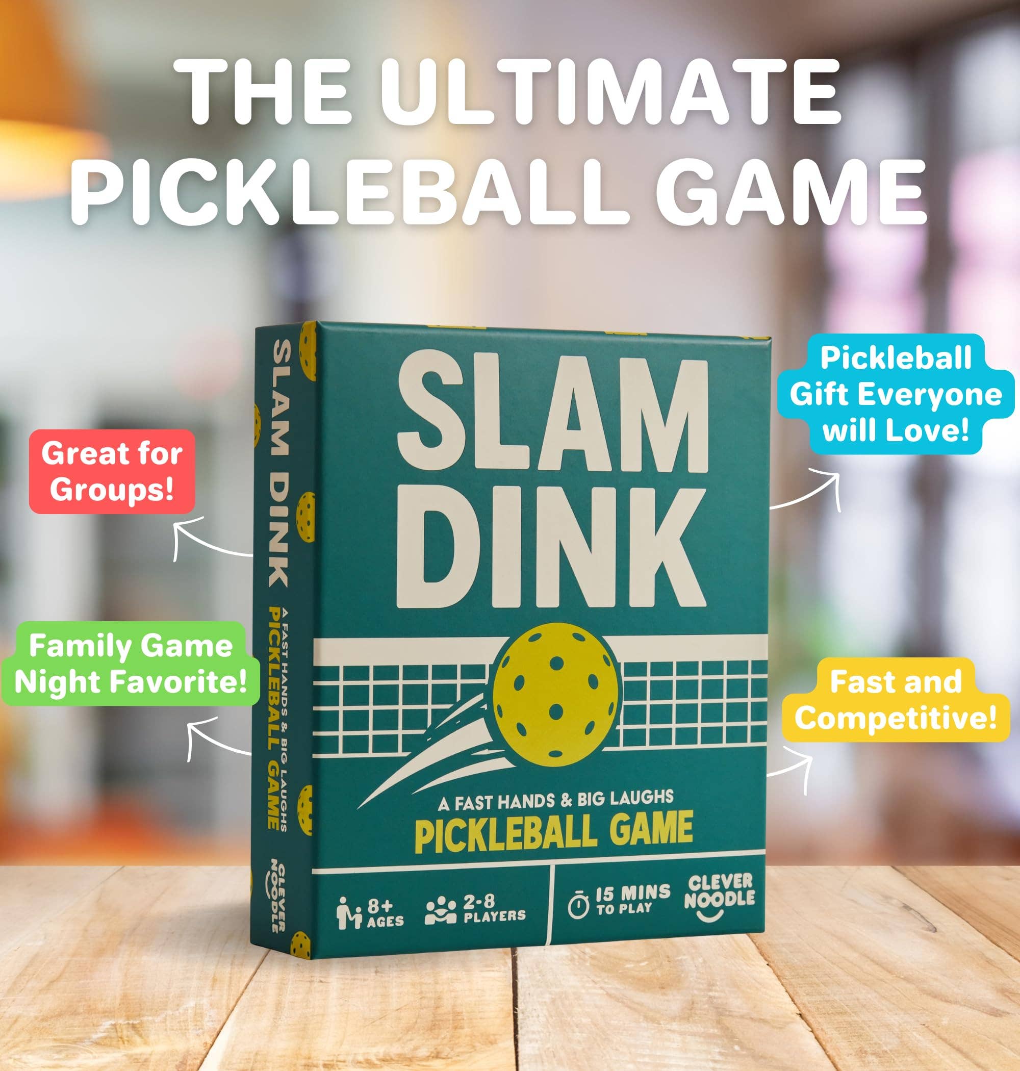 Clever Noodle - Wholesale Card Game - Slam Dink Pickleball Card Game2