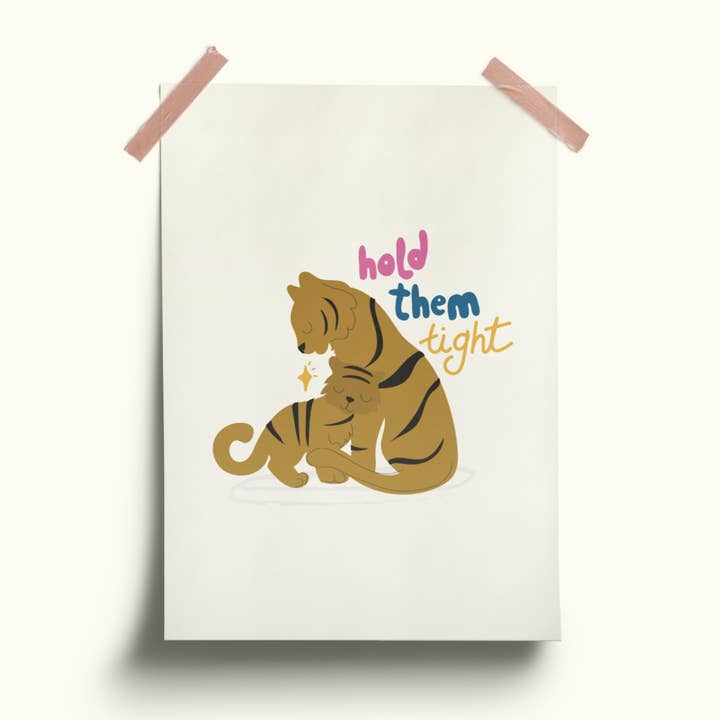 Stampa «Hold them tight» per la vendita all'ingrosso da parte di Seb & Charlie Design + Illustration
