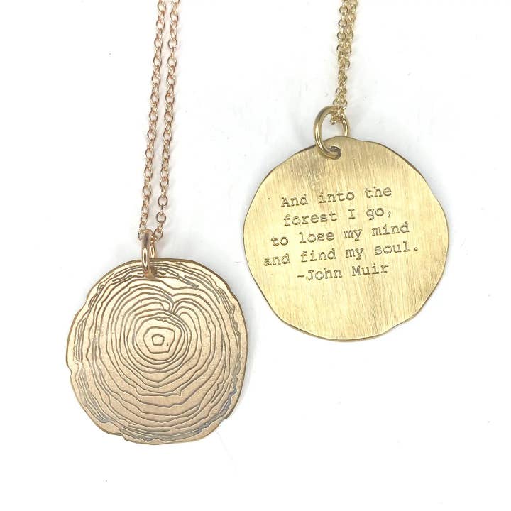 "Y al bosque voy" Collar con relleno de oro para venta al por mayor de Krista Tranquilla Studio