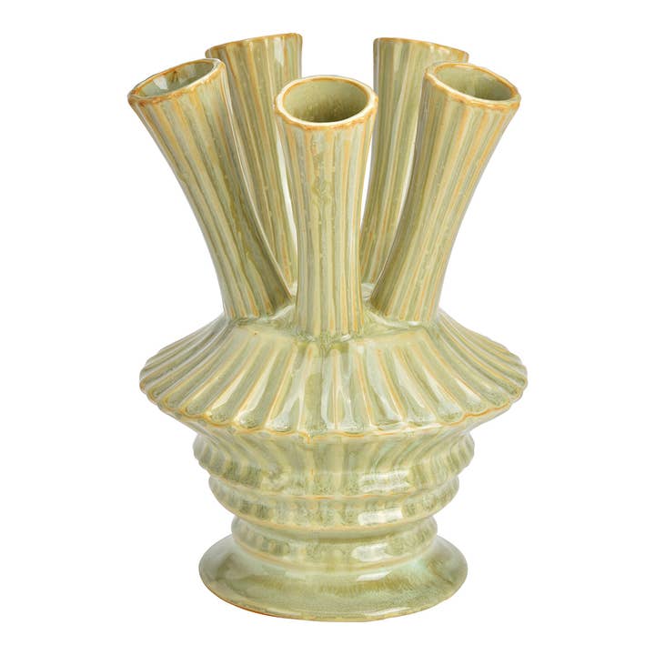 Jarrón de cerámica, verde (A/A/P) 15x22x15cm para venta al por mayor de Wurm