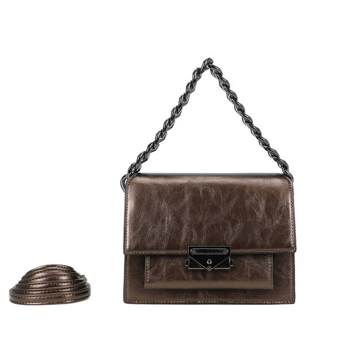 INES DELAURE - Wholesale Shoulder Bag - Women's - Crossbody bag, zippered flap handbag1