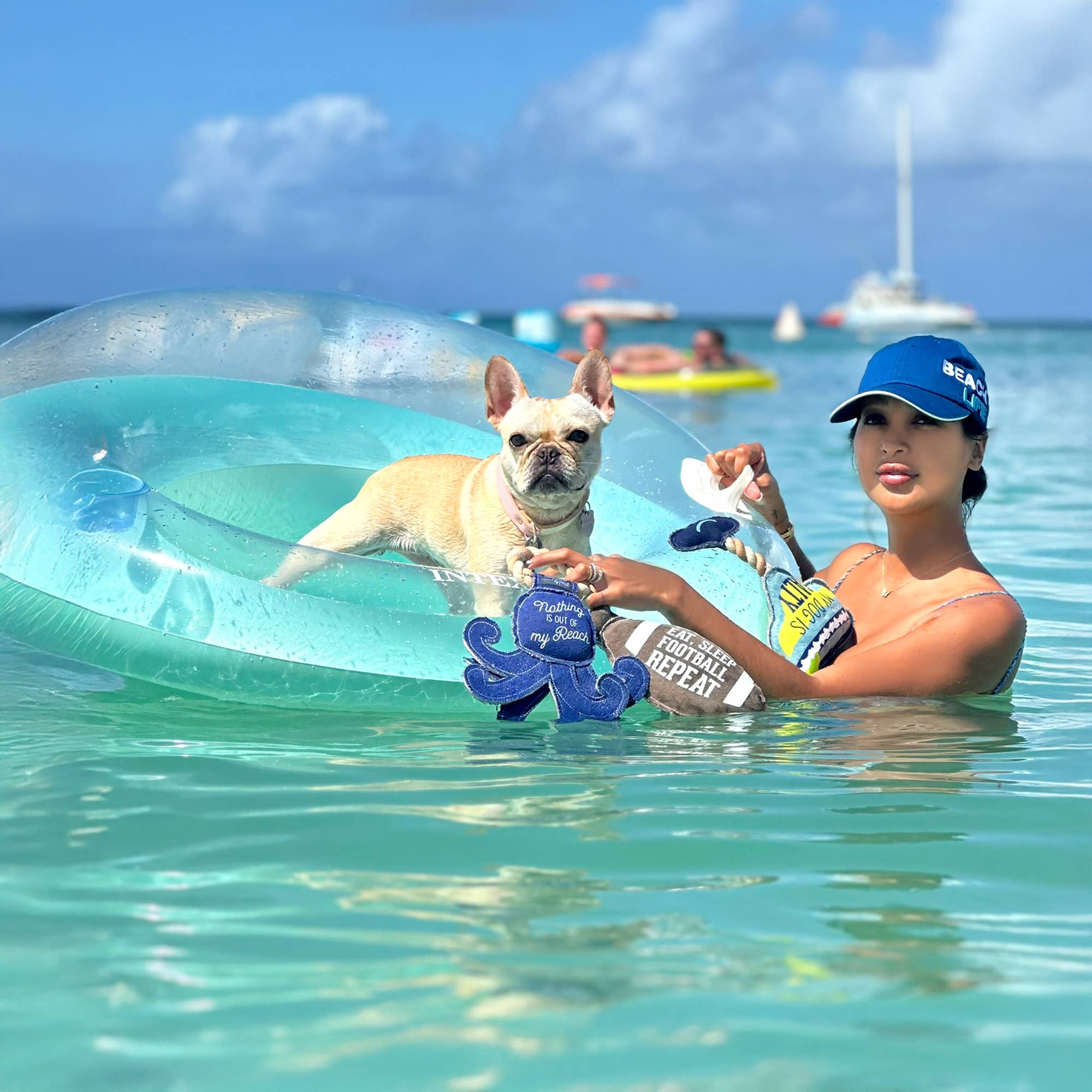 Pavilion - Venta al por mayor Juguete - Gatos y perros - Salado - Juguete para perro de lona de 11" en cuerda2