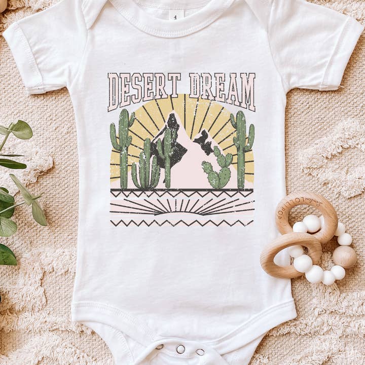 Desert dröm Desert Onesie Western Baby kläder spädbarn flicka för wholesale av Rising Tide Vintage
