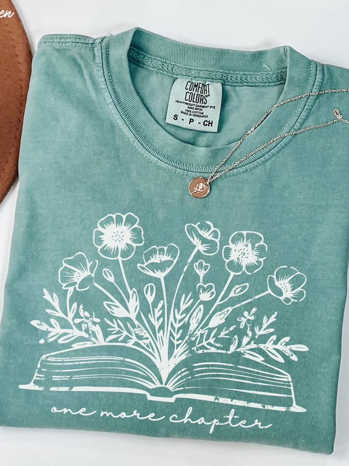 Chloe Vs Tank - Wholesale T-Shirt (Graphic) - Unisex - One More Chapter Floral Book Tee *10 Colors (S-3X)4