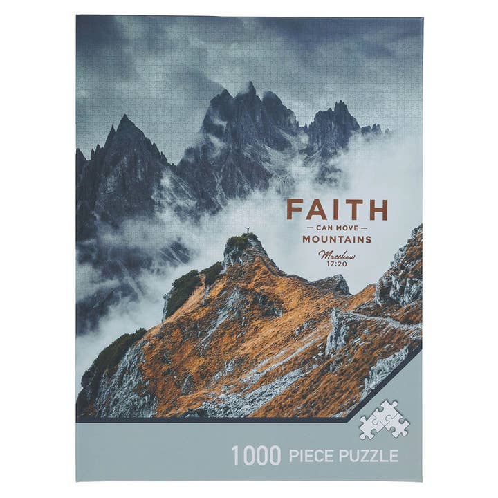 Puzzle 1000 pc. Faith Mountains Matt. 17:20 for wholesale by Christian Art Gifts