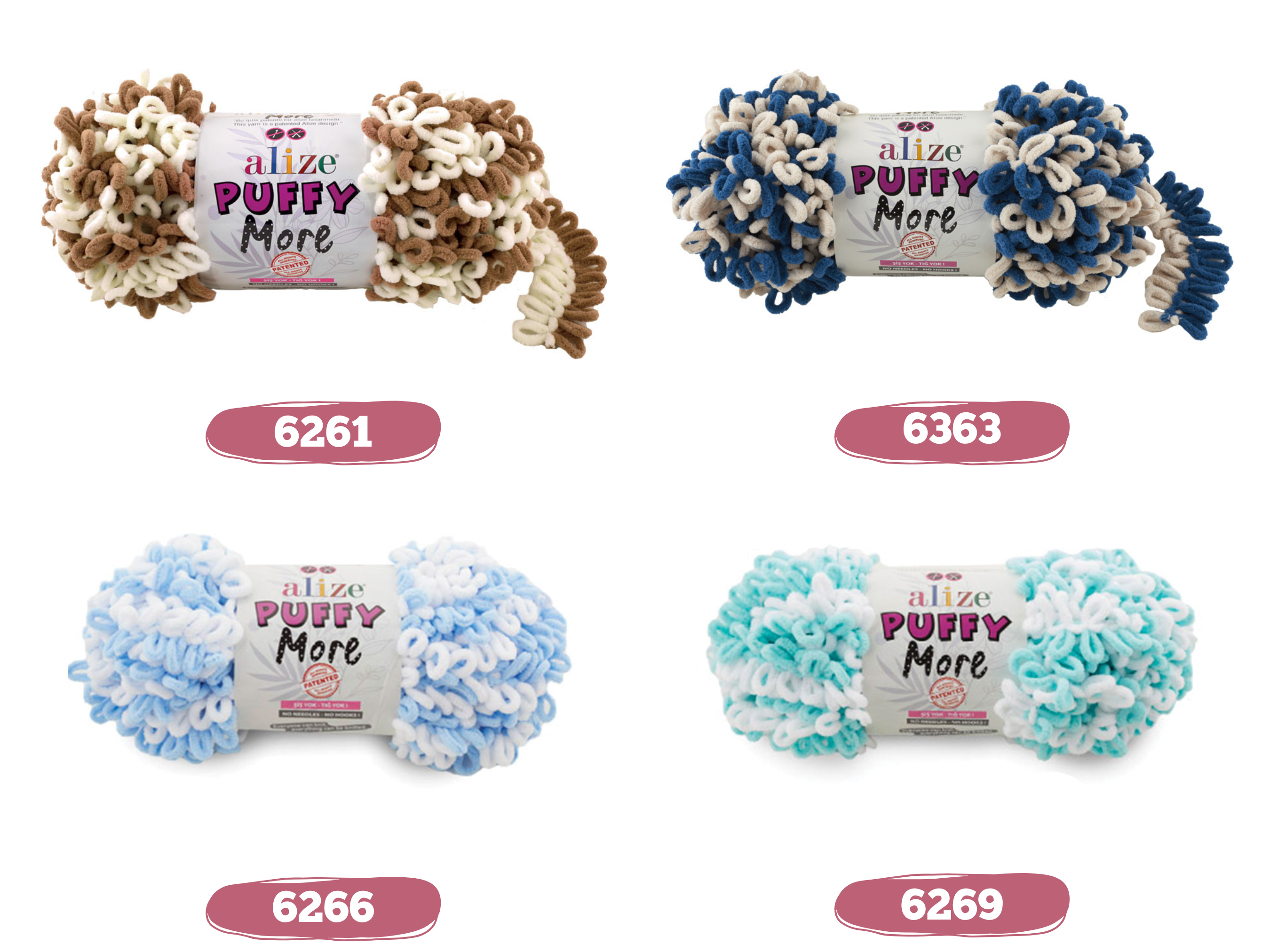 Craftsyarn – wholesale Garn – Alize Puffy More | Filtgarn | Puffy Garn | Mjukt garn2