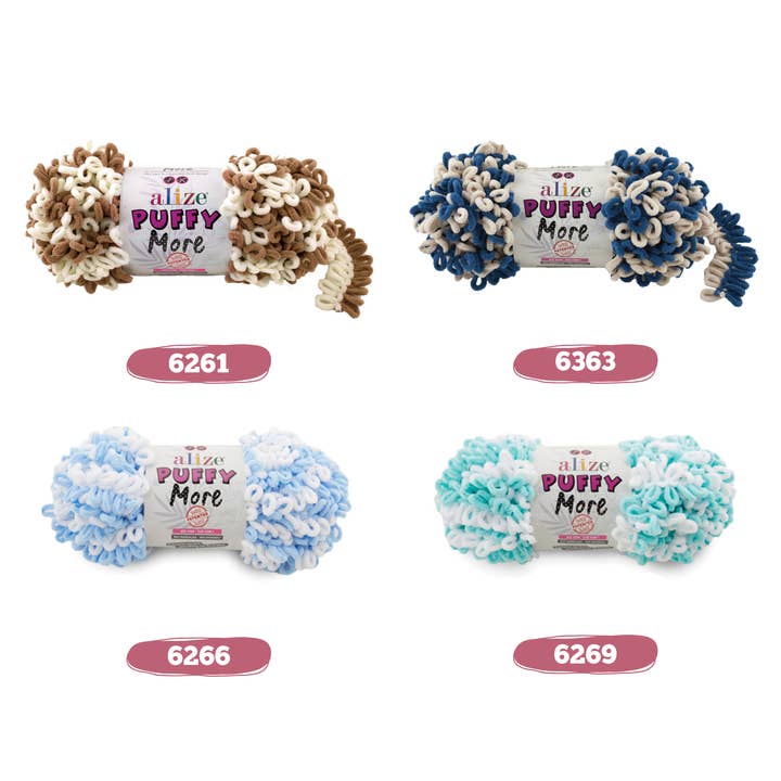 Craftsyarn – wholesale Garn – Alize Puffy More | Filtgarn | Puffy Garn | Mjukt garn2