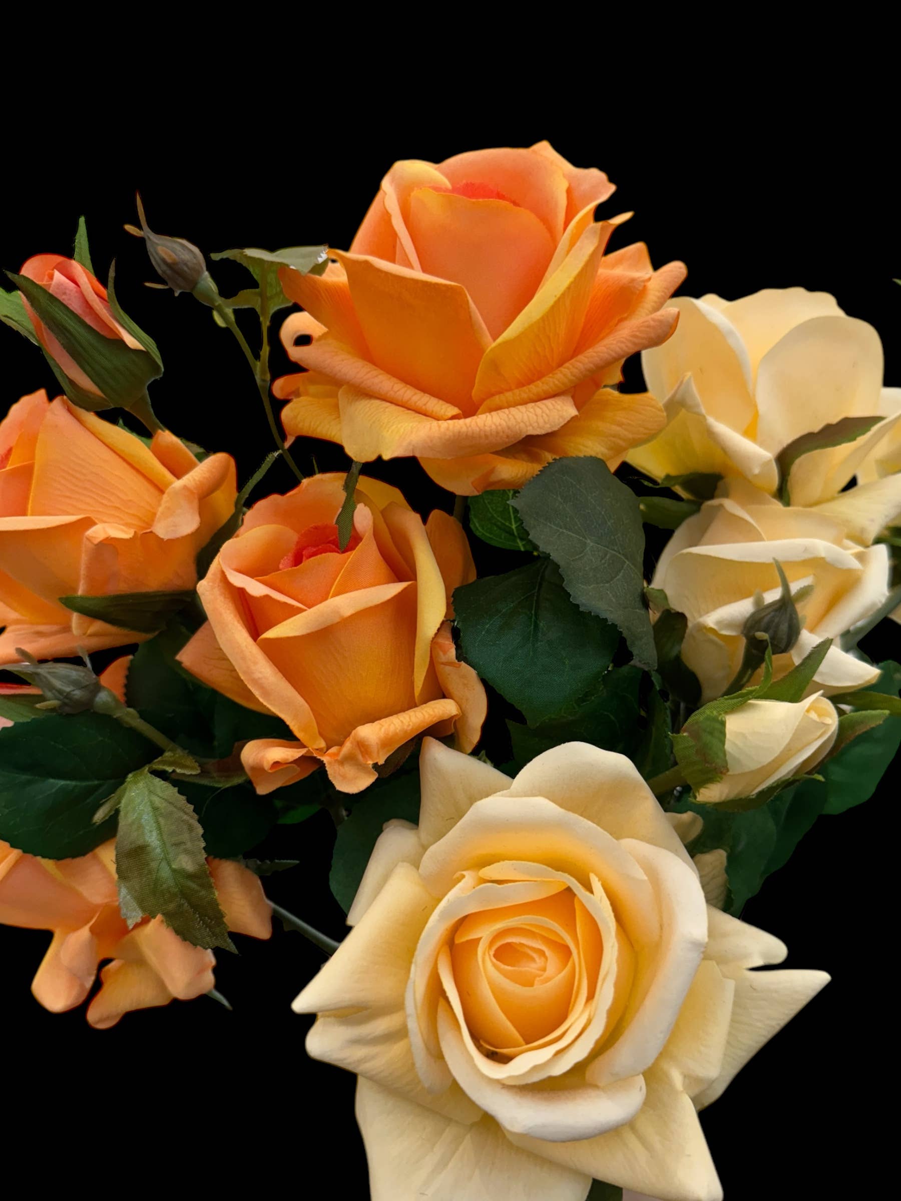 Angel Isabella - Wholesale Artificial Flowers - 28.75"-Ultra Realistic-Real Touch Rose Stem with 6 Flowers8