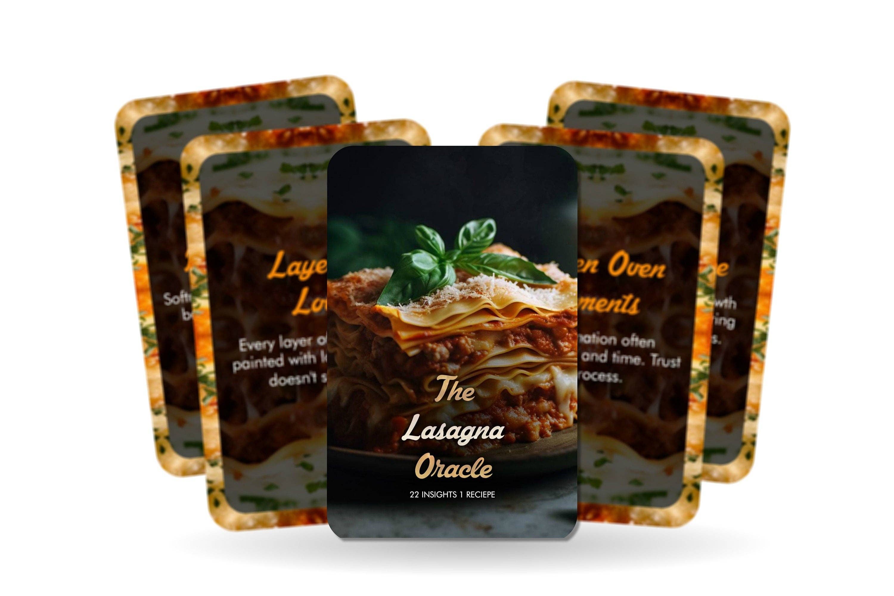 Ibiza Tarot USA - Wholesale Tarot Cards - The Lasagna Oracle - Twenty Two insights and One recipe4