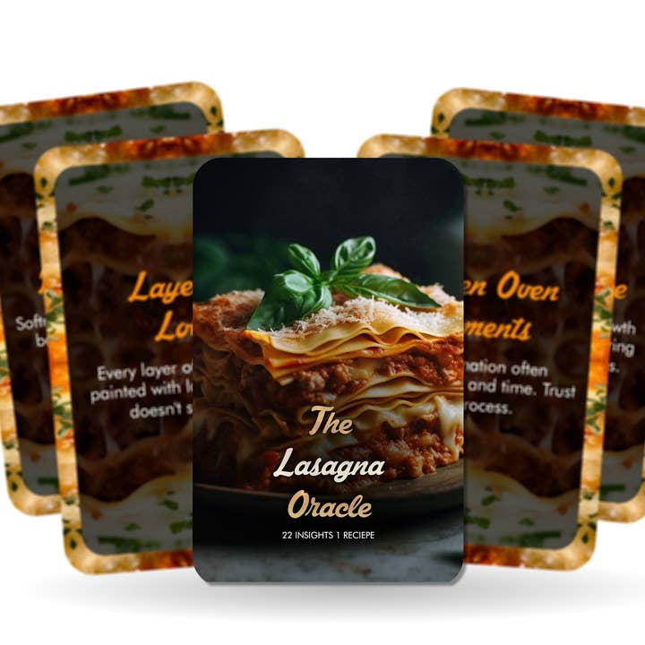 Ibiza Tarot USA - Wholesale Tarot Cards - The Lasagna Oracle - Twenty Two insights and One recipe4