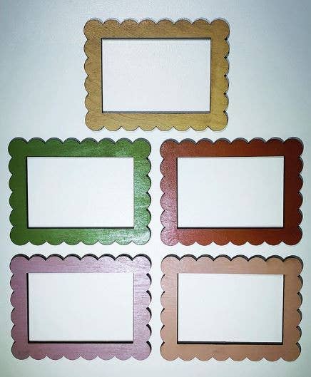 Tusk and Temperance - Wholesale Picture Frame - Wooden Scallop Magnet Frames2